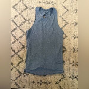 Lululemon All Tied Up Tank‎ Top Women’s Size 2 Heathered Blue Denim Open Back